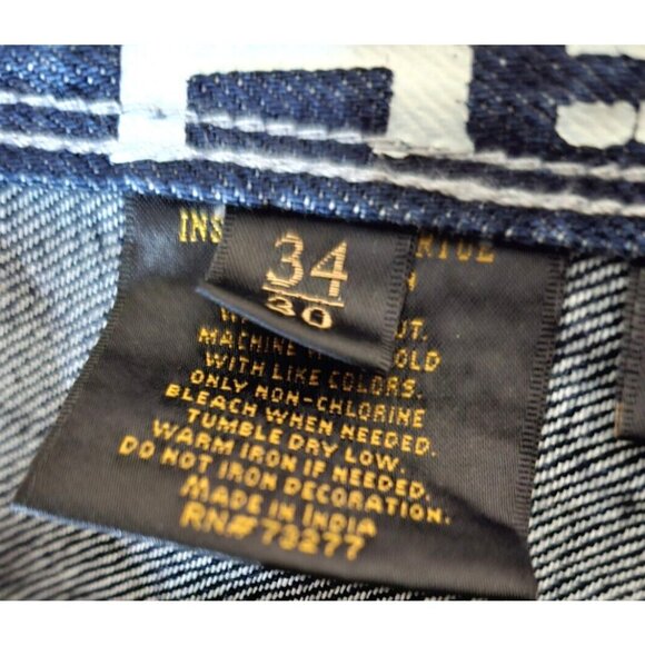 Helix Jeans Mens 34x30 Blue Relaxed Straight Low Rise Light Wash Denim - Picture 6 of 8